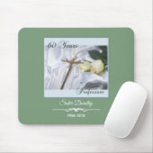 60年間の宗教活動をパーソナライズ マウスパッド (マウス)