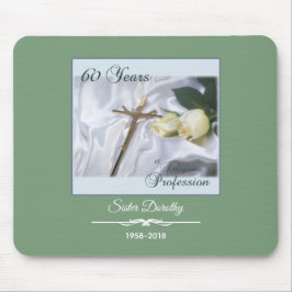 60年間の宗教活動をパーソナライズ マウスパッド