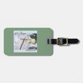 60年間の宗教活動をパーソナライズ ラゲッジタグ