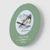 60年間の宗教活動をパーソナライズ ラージ壁時計 (傾斜)