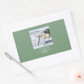 60年間の宗教活動をパーソナライズ 長方形シール (封筒)