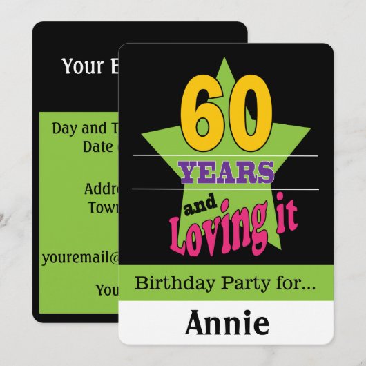 60年間を愛して 招待状 (正面/裏面)