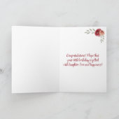 60感動的番目の誕生日フローラ写真 カード (内部)