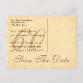 60日の保存誕生日金ゴールドレースV01 案内ポストカード (裏面)