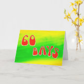60日の節酒誕生日/記念日カード カード (黄色い花)