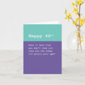 60日めでたい：年寄りほど老けたように見えない カード (黄色い花)