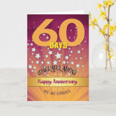 60日リカバリ記念日はっきりした数値 カード (黄色い花)