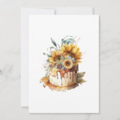 60日素朴70日ひまわり誕生日パーティー 招待状 (裏面)