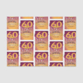 60日間の禁酒記念を祝う太字の数字 薄葉紙 (正面)