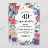 60日50日40日30日パーティーフローラ招待状 招待状 (正面/裏面)