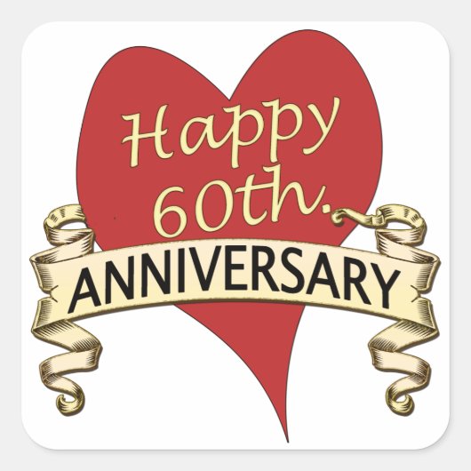 60日。記念日 スクエアシール (正面)