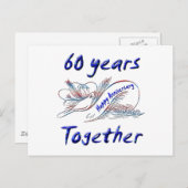 60日。記念日 ポストカード (正面/裏面)