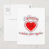 60日。記念日 ポストカード (正面/裏面)