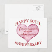 60日。記念日 ポストカード (正面/裏面)