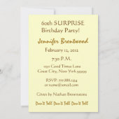 60日~69日の誕生日パーティーの招待 招待状 (裏面)