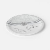 60日/75日結婚ダイヤモンド記念日 ペーパープレート (アングル)