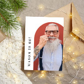 60月の写真60日モダンのシンプル誕生日パーティー 招待状