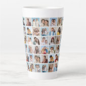 60枚のフォトコラージュを作成 カフェラテマグ (正面)