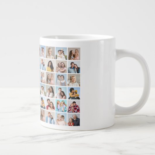 60枚のフォトコラージュを作成 ジャンボコーヒーマグカップ (右)