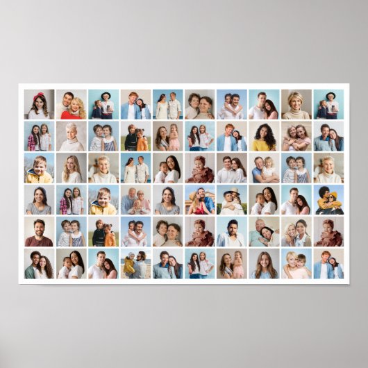 60枚のフォトコラージュを作成 ポスター (正面)