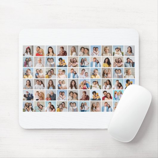 60枚のフォトコラージュを作成 マウスパッド (マウス)