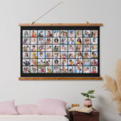 60枚のフォトコラージュを作成 吊り下げ型タペストリー (寝室)