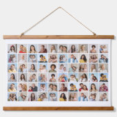 60枚のフォトコラージュを作成 吊り下げ型タペストリー (正面)