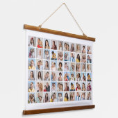 60枚のフォトコラージュを作成 吊り下げ型タペストリー (傾斜あり)