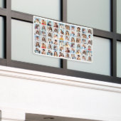 60枚のフォトコラージュを作成 横断幕 (ビルの外側)