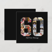 60枚の写真の壁掛け サンキューカード (正面/裏面)