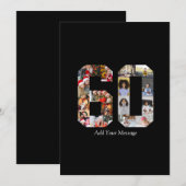 60枚の写真の コラージュ サンキューカード (正面/裏面)