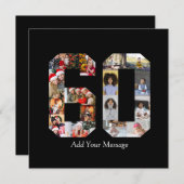 60枚の写真の コラージュ サンキューカード (正面/裏面)