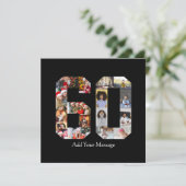 60枚の写真の コラージュ サンキューカード (スタンド正面)