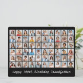 60枚の写真を組み合わせたオリジナルカード 誕生日や名前を入れて (スタンド正面)