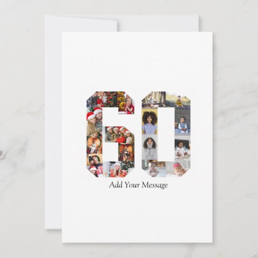 60枚の写真コラージュ 案内状 (正面)
