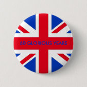 60栄光の年 缶バッジ (正面)