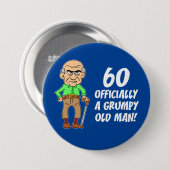 60正式に不機嫌な老人ボタン 缶バッジ (正面&裏面)