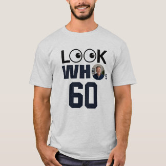 60歳おめでとう！バースデー写真入りパロディグッズ Tシャツ