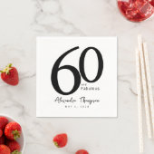 60歳おめでとう!パーティー スタンダードカクテルナプキン (インサイチュ)