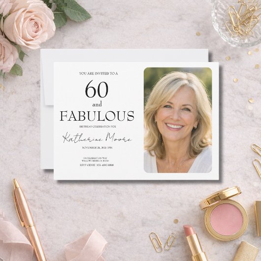 60歳おめでとう ファブリカスな60歳の誕生日パーティー 招待状