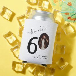 60歳おめでとう!モダンフォト60歳の誕生日 缶クーラー