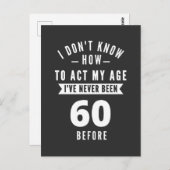 60歳おめでとう / 60歳の誕生日おめでとう ポストカード (正面/裏面)