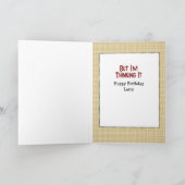 60歳おもしろいのジョーク男性漫画誕生日 カード (内部)