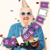 60歳おもしろい生誕やる気を起こさせる生会 バンティングフラッグ