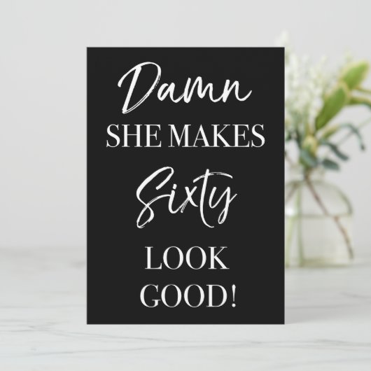 60歳おもしろい誕生日パーティー 招待状 (スタンド正面)