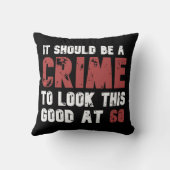 60歳おもしろい60誕生日 動揺して クッション (裏面)