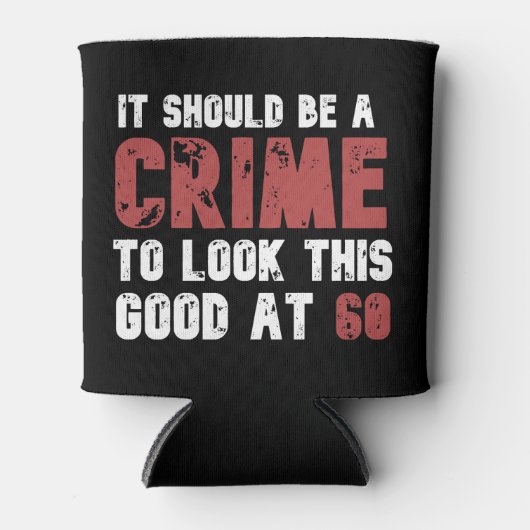 60歳おもしろい60誕生日 動揺して 缶クーラー (正面)