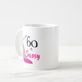 60歳お誕生日おめでとう コーヒーマグカップ (正面左)