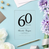 60歳お誕生日おめでとう パーティー アクリル招待状 (インサイチュ (ウェディング))