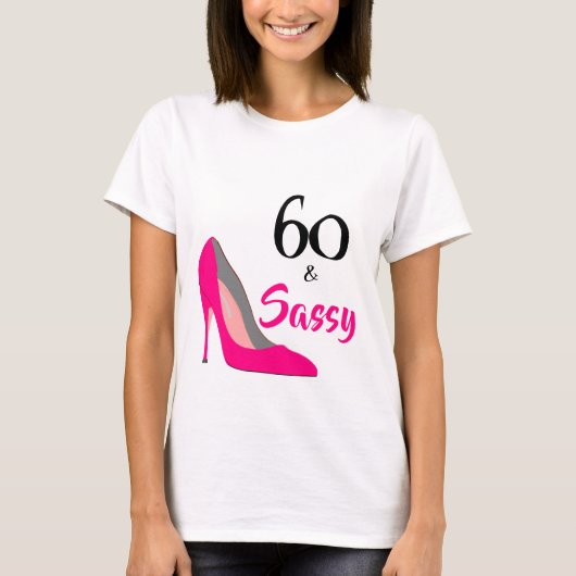 60歳お誕生日おめでとう Tシャツ (正面)
